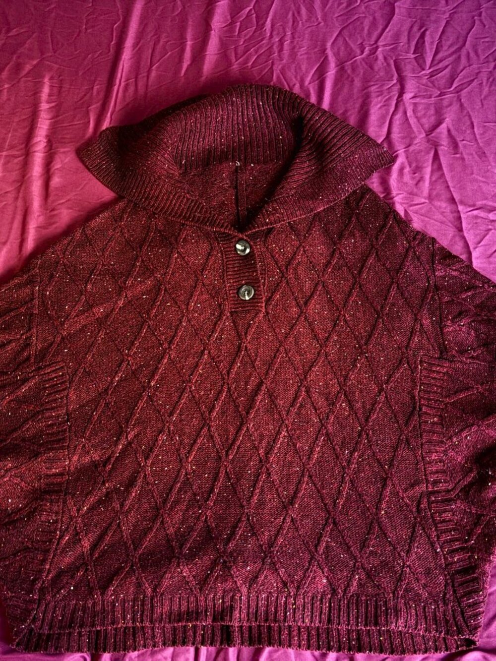 St John's Bay Maroon Bat Sweater